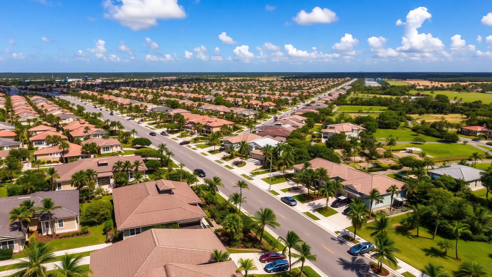 Aerial view of the Homestead community